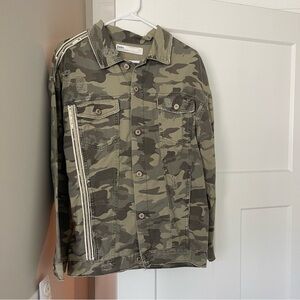 SOLD Zara Distressed Denim Camouflage Jacket